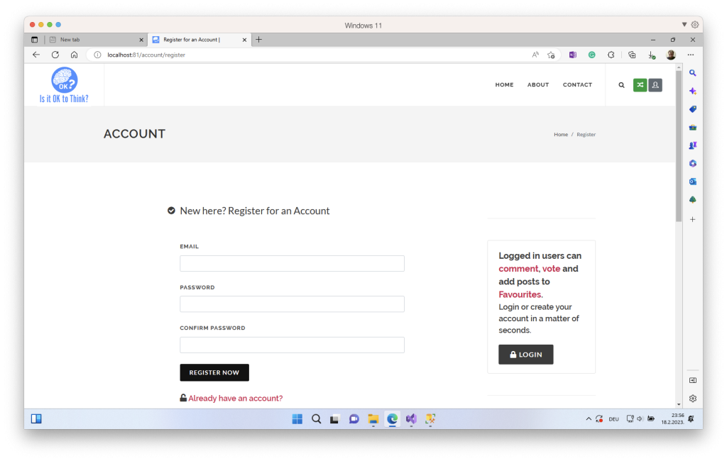 .NET Framework Website running on Windows 11 VM under MacOS