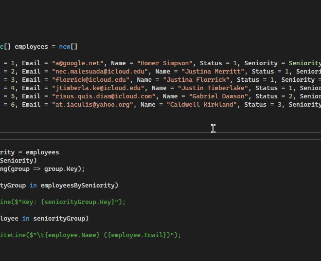 LINQ: group query results – an Introduction