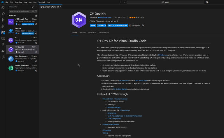 Create a new ASP.NET Core MVC Project using Visual Studio Code