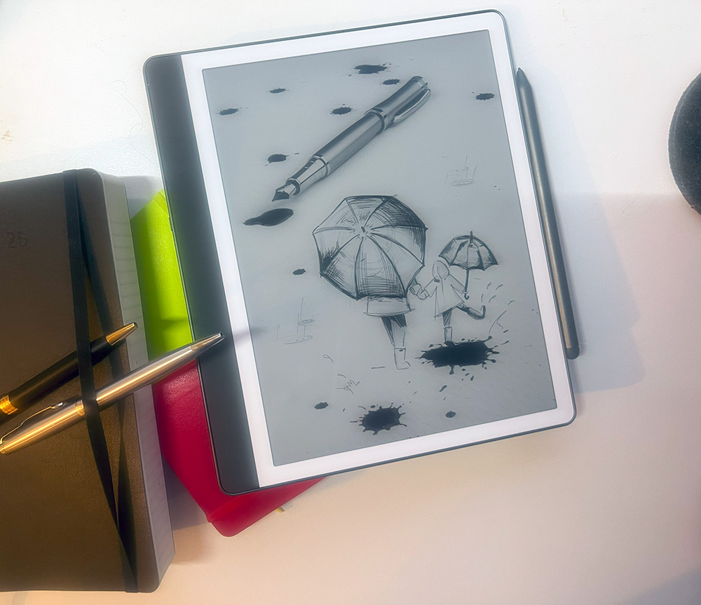 Scribe on top of Pocket notebooks